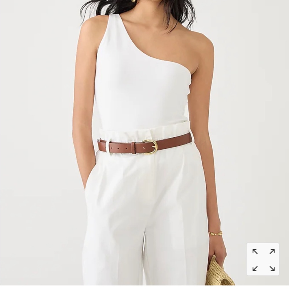 Jcrew Formknit one shoulder white shirt in XL